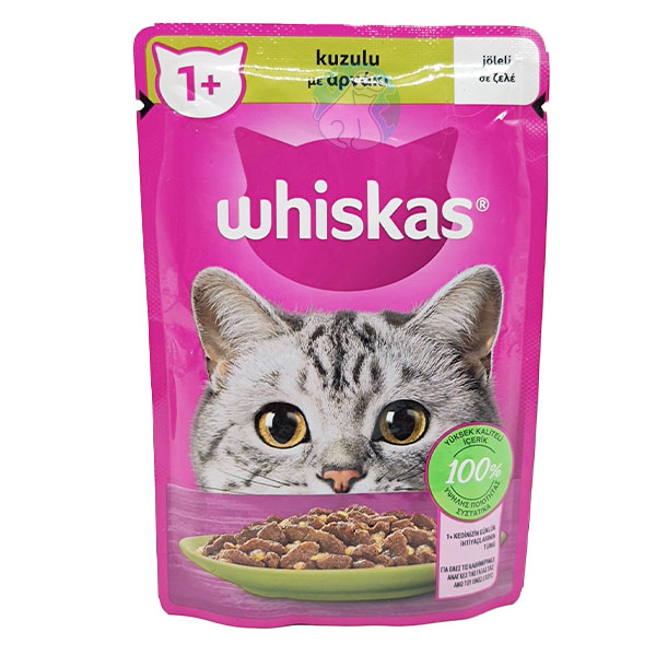 پوچ گربه بالغ طعم بره whiskas